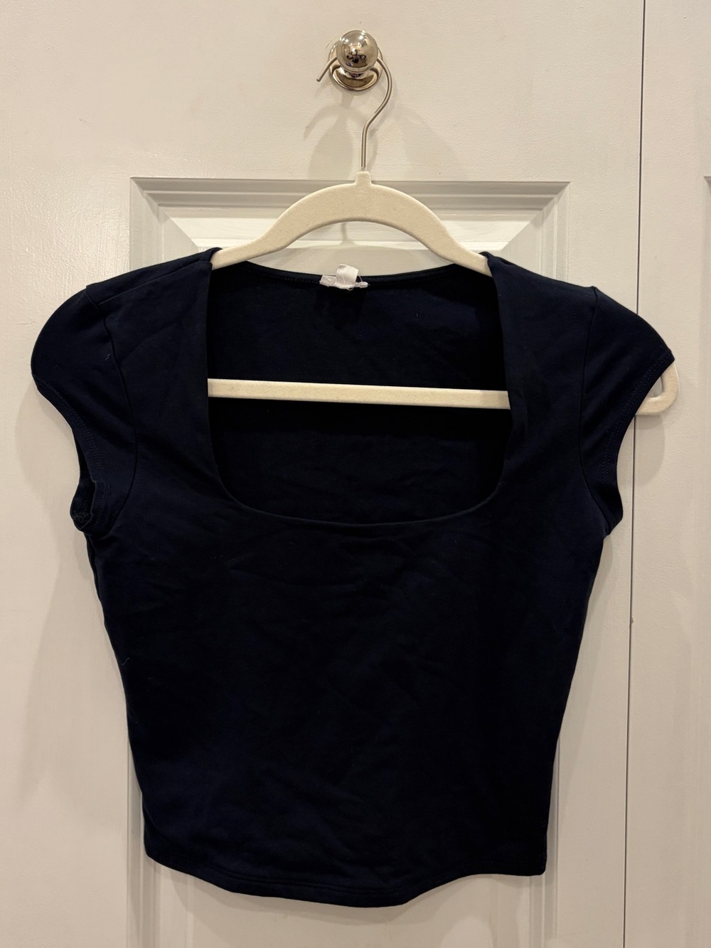 Garage Women's Navy Scoop Crop Top